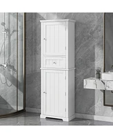 Casainc 67.7"H Tall Bathroom Cabinet with Drawer, Adjustable Shelf, Painted Mdf