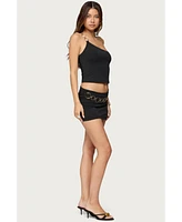 Edikted Women's Ashlyn Ring Chain Mini Skirt