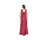 Amri Floral Applique Strapless Mermaid Gown