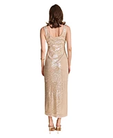 endless rose Women's Scoop Neck Sequins Midi Dress