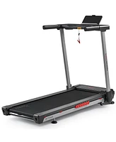 Sunny Health & Fitness Pace 500 Smart Wi-Fi Treadmill with 12-Level Auto Incline, Foldable Design