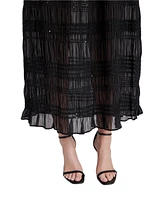 endless rose Women's Chiffon Gathered Sequins Maxi Skirt