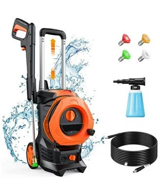 Sugift 4000 Psi 2.5 Gpm Cold Water Electric Pressure Washer with 5 Nozzles 500 ml Foam Cannon