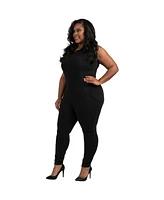 Poetic Justice Plus Sleeveless Collared Jumpsuit