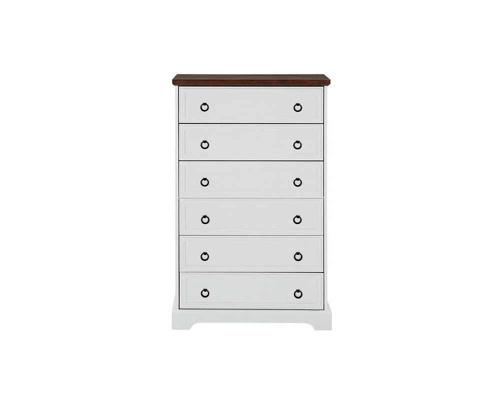 Casainc Freestanding Bathroom Cabinet Clothes Storage with 6 Drawers