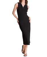 endless rose Women's Collared Sleeveless Maxi Dress