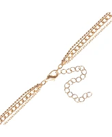 Jessica Simpson Gold-Tone Multi-Charm Heart Layered Necklace Set