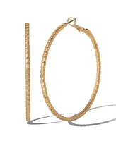 Jessica Simpson Omega Gold-Tone Statement Hoop Earrings