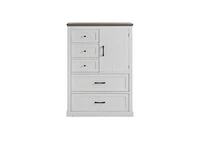Casainc White Kitchen Cabinet with 5 Drawers for Bathroom