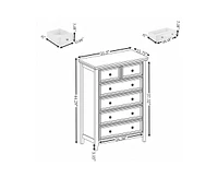 Casainc Freestanding Kitchen Cabinet Storage with 6 Drawers