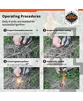 Aofar Fire Starter Af-381plus Fire Steel with Paracord and Whistle for Camping, Hiking, Hunting, Backpacking, Boating, Emergency Rescue…