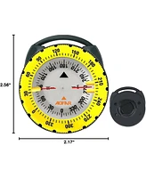 Aofar Dive Compass Af-Q60C Waterproof, Durable, Compact. Compass with Hose clamp Design for Sailing, Diving
