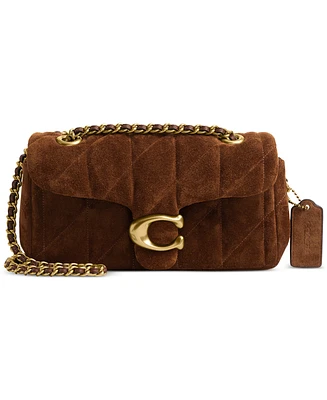 Coach Suede Tabby Shoulder Bag 20 With Quilting