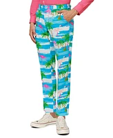OppoSuits Men's Flamingo Print Costume - Slim Fit Includes Matching Blazer Jacket Pants & Tie Tropical Party Costumes