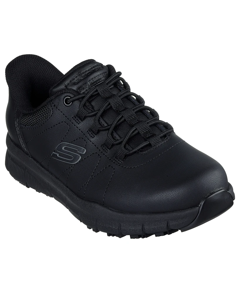 Skechers Women's Slip-Ins Work: Nampa - Cottonbud Casual Slip-on Work Sneakers from Finish Line