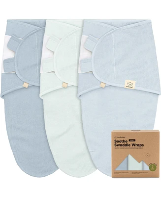 KeaBabies 3pk Soothe Wren Swaddle Sleep Sacks, Newborn Swaddles Wrap 0-3 Months, Soft Baby Wearable Blanket