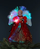 Northlight 12" Lighted Fiber Optic Angel Christmas Tree Topper