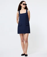 French Connection Women's Whisper Square-Neck Sleeveless Mini Dress