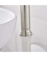 Waterfall Single Hole Handle Bathroom Vessel Sink Faucet With Pop Up Drain Matte Black