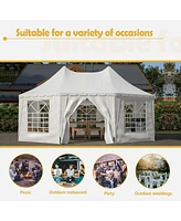 Mondawe 20x15 Ft Heavy Duty Party Tent - White Wedding & Event Shelter