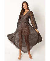Petal and Pup Women's Lustre Long Sleeve Midi Dress