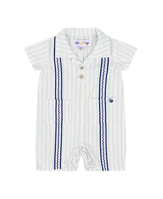 Mixed Up Clothing Baby Boys Bordado Romper
