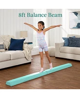 Best Choice Products 10ftx4ftx2in Folding Gym Mat 4-Panel w/ Carrying Handles & Balance Beam