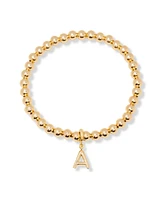 brook & york Gold Plated Makenna Initial Bracelet