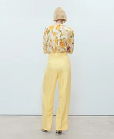 Mango Women's Straight-Fit Suit Pants
