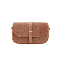 Women's The Ribbed-Structured Sling Bag With Pouch - Peanut Brown