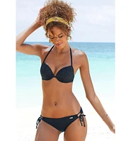Lascana Women's Textured Push Up Bikini Swimsuit Top
