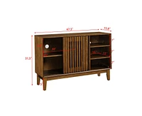 Casainc 47.3" Cabinet with 2 Doors & Solid Wood Feet