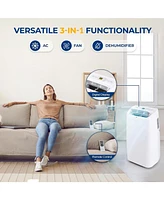 SereneLife Portable Air Conditioner - Compact Home Ac Cooling Unit with Built-in Dehumidifier & Fan Modes, Includes Window Mount Kit (12,000 Btu)