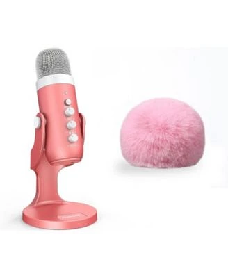 ZealSound Gaming Usb Microphone k66r d65p Furry Cover Bundle