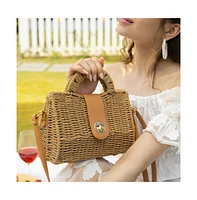 Women's The Basket Hand Bag - Khaki Brown