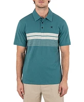 Hurley Men's Printed Stripe Slub Short Sleeve Polo Shirt