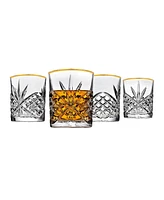 Godinger Dublin Gold Double Old Fashioned Glasses, Set of 4