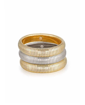 Ettika Flex Snake Chain Stretch Bracelet Set