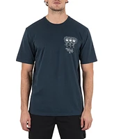 Hurley Men's Skulls And Flowers Short Sleeve T-Shirt