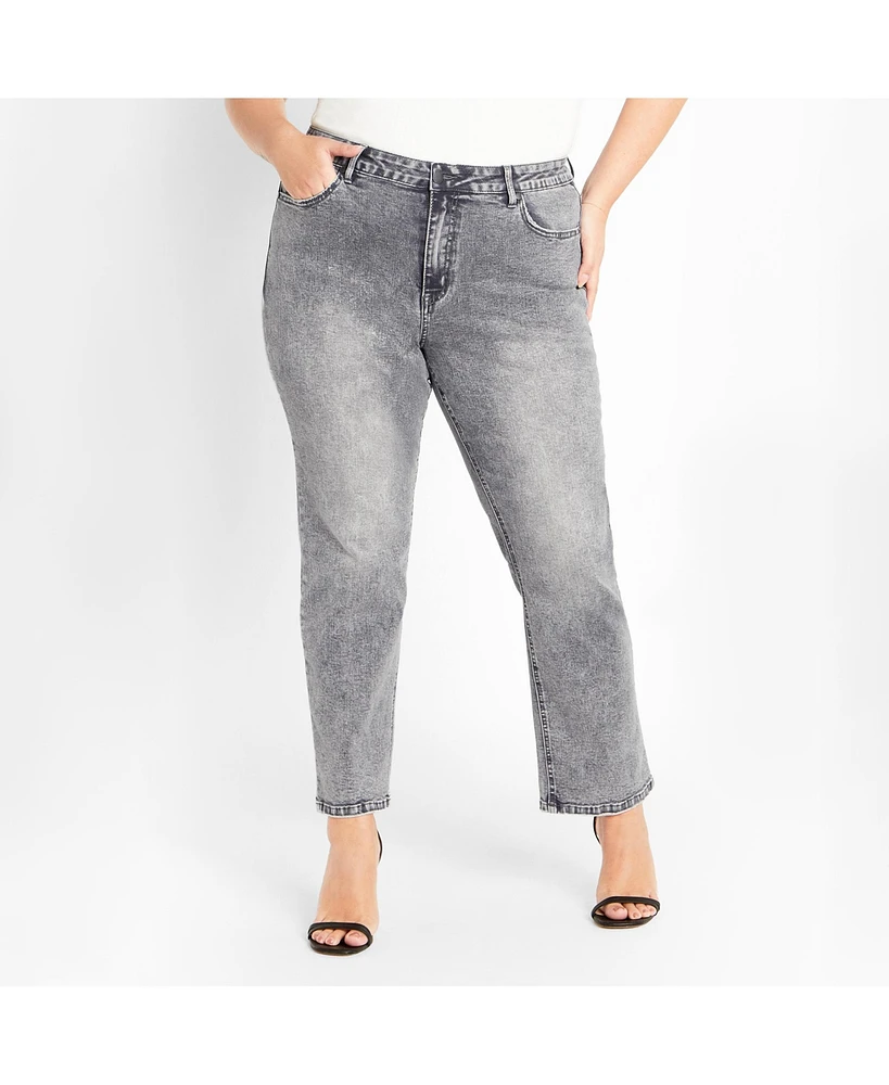City Chic Plus Harley Fit Keyla Straight Jean