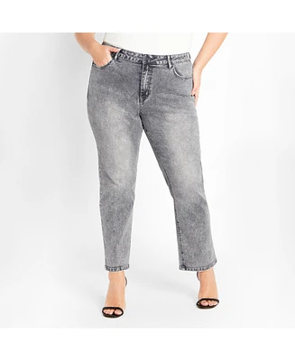 City Chic Plus Harley Fit Keyla Straight Jean