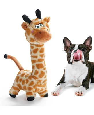 Nocciola Twistable Giraffe Stuffedless Dog Toy for Small Medium Breed, Christmas gift,Plush Chew Toy with Crinkle Paper and Soft Fabric