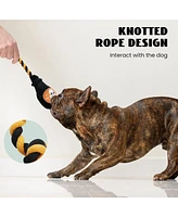 Nocciola 6 Pcs Halloween Dog Squeaky Toys for Aggressive chewers, Christmas gift,Stuffing Body Dog Toy Set for Small to Large Dogs
