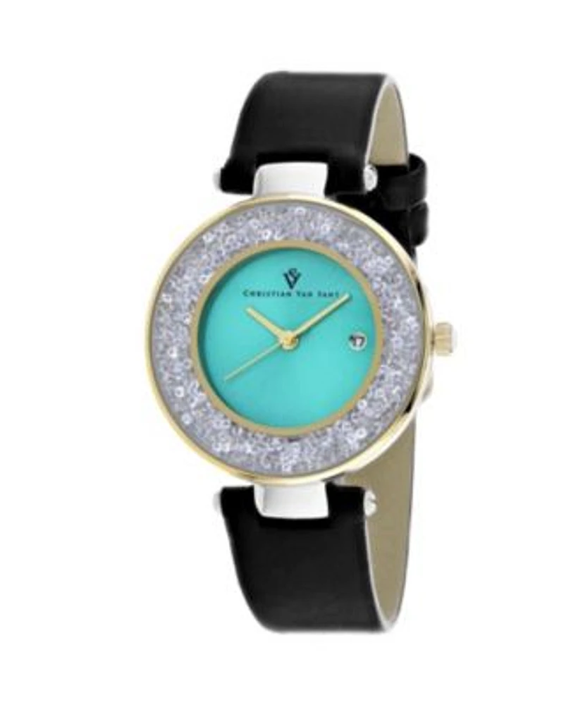 Christian Van Sant Womens Dazzle Blue Dial Watch Cv1225