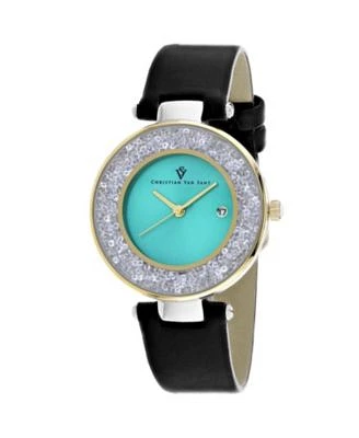 Christian Van Sant Womens Dazzle Blue Dial Watch Cv1225