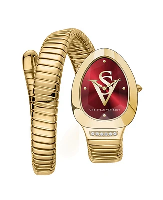 Christian Van Sant Women's Naga Red Dial Watch