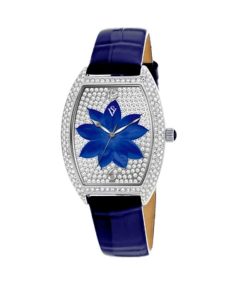 Christian Van Sant Women's Lotus Blue Dial Watch - CV4854