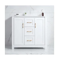 Casainc 36" Bathroom Vanity with Sink, 2 Soft-Close Doors & Drawers, Functional Storage Solution