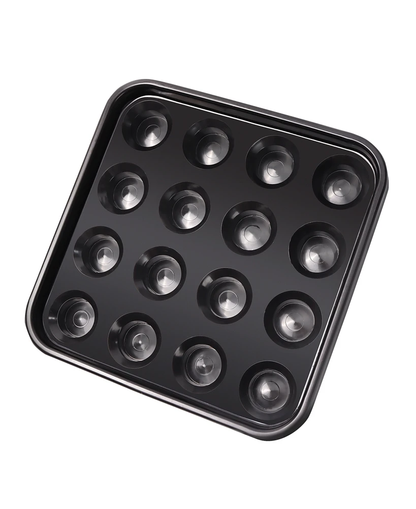 Gse Games & Sports Expert Black Plastic Billiard Ball Carrying Tray, Pool Ball Storage Holder for 2.25-Inch Regulation Size Balls