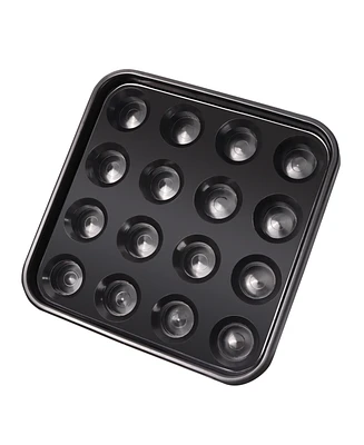 Gse Games & Sports Expert Black Plastic Billiard Ball Carrying Tray, Pool Ball Storage Holder for 2.25-Inch Regulation Size Balls